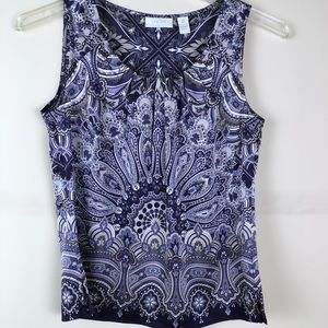 CHICOS Purple Silky Tank Top Size 0 Small